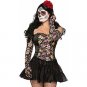 Day of the Dead Long Rouched Gloves Adult Size - SWWHC-74673F