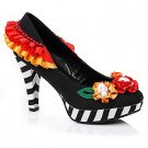 SZ 8 Adult Day of the Dead Heels - SWWHC-E414DIA