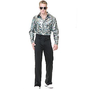 SZ Large Silver Disco Men's Shirt - SWWHC-CH02844