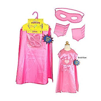 Pink Super Hero Cape Set Girl's Costume - SWWHC-GG8153AL