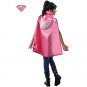 Super Girl Deluxe Cape Girl's Costume - SWWHC-36097R
