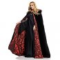 Adult 63" Deluxe Black Velvet w/ Red Satin Cape - SWWHC-UR29292