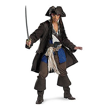 SZ Standard Captain Jack Sparrow Prestige Premium Adult Costume - SWWHC-5626