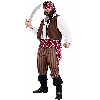 Men's Plus Size Shipwrecked Pirate Costume - SWWHC-69547F