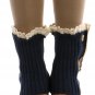 LACE TOP BUTTON EMBELLISHED LEG WARMER  - SWRUB-HAA264140BLU