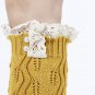 LACE TOP KNEE HIGH  LEG WARMER - SWRUB-KYL8051YEW