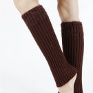 FUR FEEL TOP KNITTED  LEG WARMER - SWRUB-KYL8058BRO