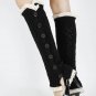 LACE TOP AND BOTTOM KNEE HIGH  LEG WARMER - SWRUB-KYL8062BLK