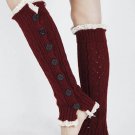LACE TOP AND BOTTOM KNEE HIGH  LEG WARMER - SWRUB-KYL8062BUR