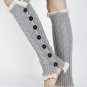 LACE TOP AND BOTTOM KNEE HIGH  LEG WARMER - SWRUB-KYL8062GRY