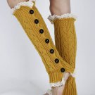 LACE TOP AND BOTTOM KNEE HIGH  LEG WARMER - SWRUB-KYL8062YEW