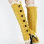 LACE TOP AND BOTTOM KNEE HIGH  LEG WARMER - SWRUB-KYL8062YEW