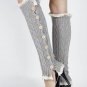 LACE TOP AND BOTTOM KNEE HIGH  LEG WARMER - SWRUB-KYL8063GRY
