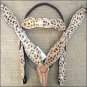 WESTERN LEATHER HORSE BRIDLE HEADSTALL BREAST COLLAR LEOPARD CHEETAH CRYSTALS - SWHILAS- HSZT131