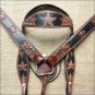 ZT135 WESTERN LEATHER HORSE BRIDLE HEADSTALL BREAST COLLAR DARK BROWN BLACK - SWHILAS- HSZT135