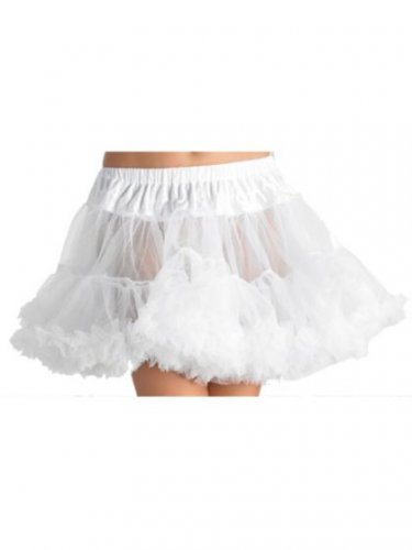 Standard Size White Tulle Layered Petticoat Adult Plus - SWWHC-8990XW