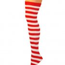 Standard Size Red/White Striped Thigh High Adult - SWWHC-LA6005