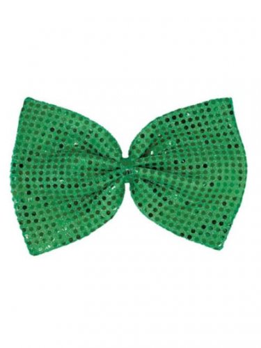 St. Patrick's Day Giant Green Sequin Bow Tie - SWWHC-318656