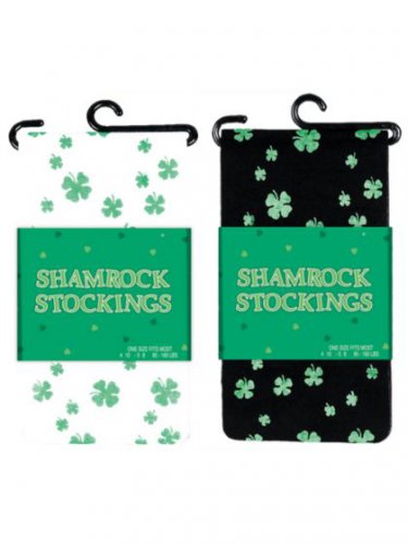 St Patrick's Day Shamrock Stockings White - SWWHC-AM370006
