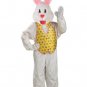 One Size - White Easter Bunny Mascot With Yellow Vest Adult Costume - SWWHC-1925