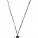 Silver Necklace with Black Cross - SWWHC-74-16564-N