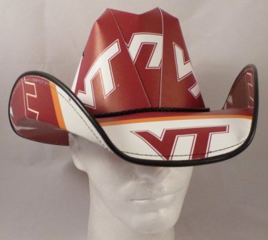 Virginia Tech Hokies Cowboy Hat Made Of Officially Licensed Materials   SW-ETSBBH