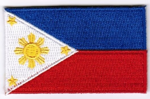 Philippines Car Accessories Flag With Embroidered Filipino