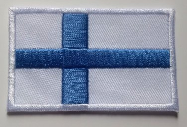 Finland Flag Patch Embroidered Iron On Applique Finnish Finn