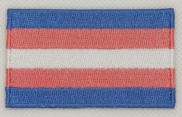 Transgender Flag Patch LGBT Pride Embroidered Iron On Applique