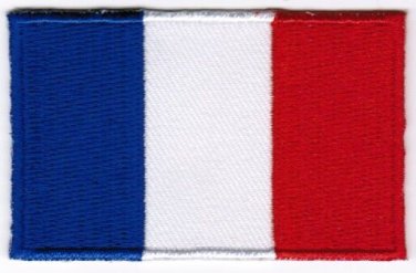France Flag Patch Embroidered Iron On Applique French