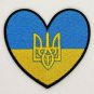 Ukraine Trident Heart Flag Patch Badge Embroidered Iron On Applique Ukrainian