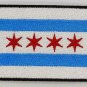 Chicago City Flag Patch Badge Embroidered Iron On Illinois Applique