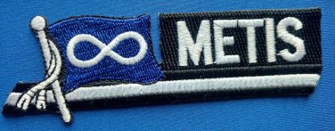 Metis Flag Patch Embroidered Iron On Applique