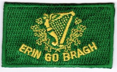 Erin Go Bragh Ireland Flag Patch Embroidered Iron On Applique Irish