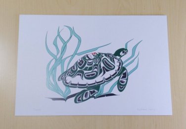 Turtle Richard Shorty Art Card Northern Tutchone Native