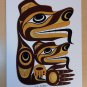 Mother Bear and Cub Joe Wilson Art Card Coast Salish SXWASET Native