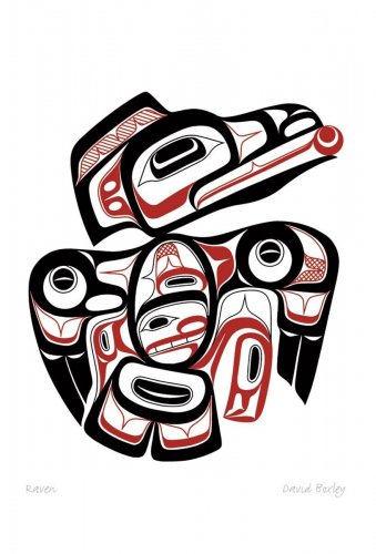 Raven David Boxley Art Card Tsimshian Northwest Coast Native