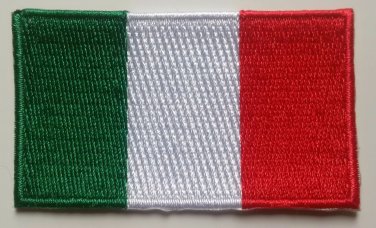 Italy Flag Patch Embroidered Iron On Applique Italian