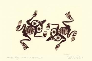 Haida Frog Bill Reid Copper Embossed Art Card Northwest Coast Native