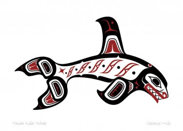 Haida Killer Whale Clarence Mills Art Card Northwest Coast Native