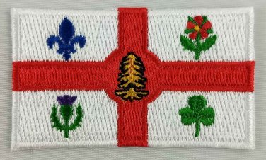 Montreal City Flag Patch Badge Embroidered Iron On Applique