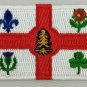 Montreal City Flag Patch Badge Embroidered Iron On Applique