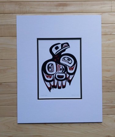 Haida Eagle by Clarence Mills  11"x14" Matted Art Print West Coast Native