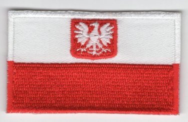 Poland Eagle Flag Patch Embroidered Iron On Applique Polish