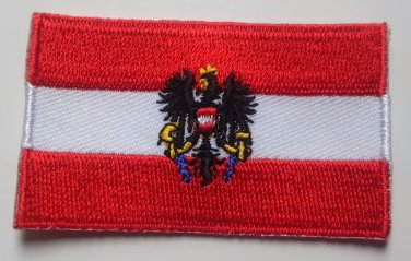 Austria Eagle Flag Patch Embroidered Iron On Applique Austrian