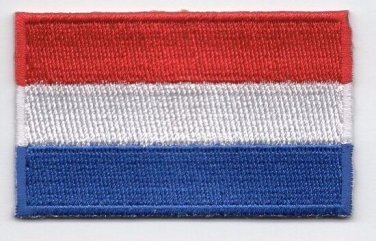 Netherlands Flag Patch Embroidered Iron On Applique Dutch