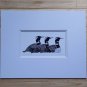 Return of the Loons by Kenojuak Ashevak 11"x14" Matted Art Print Inuit Native
