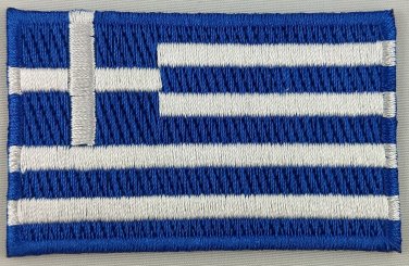 Greece Flag Patch Embroidered Iron On Applique Greek Hellas