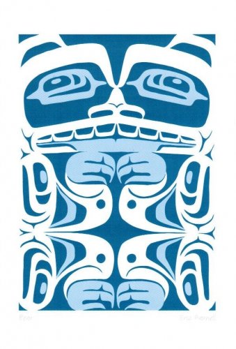 Bear Eric Parnell Art Card Haida Northwest Coast Native