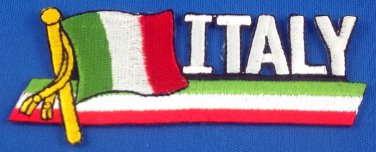 Italy Flag Patch Embroidered Iron On Applique